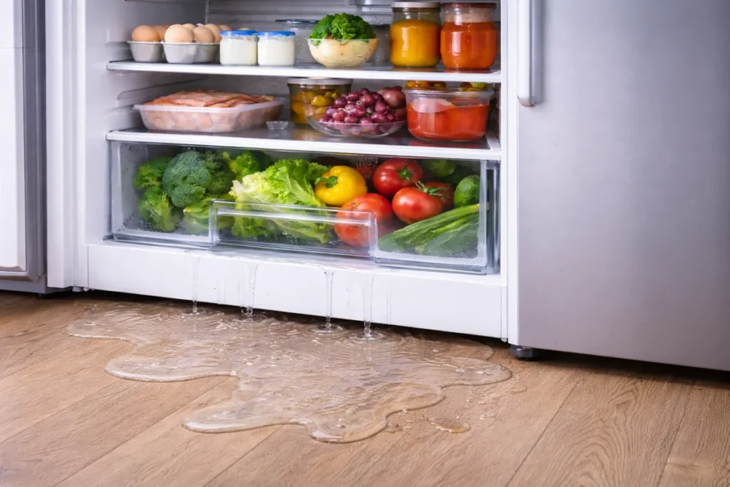 Koelkast lekt water