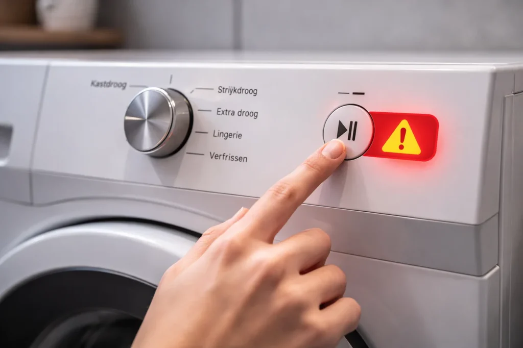 Wasdroger start niet