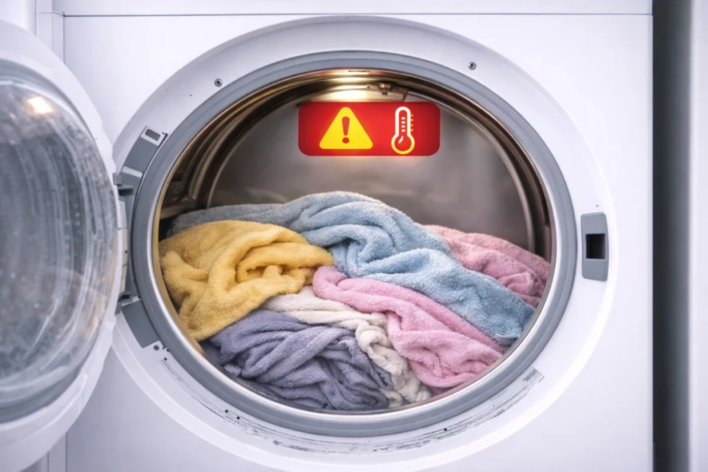 Wasdroger wordt niet warm